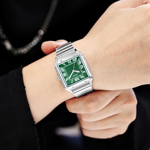SINOBI Classic Square Watches for Men with Roman Numerals - Product Imagery