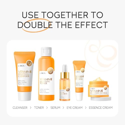 Vitamin C Skincare Set, Moisturizing Face Skin Care Kit with - Product Imagery
