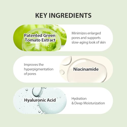 SUNGBOON EDITOR Green Tomato Pore Lifting Ampoule, Niacinamide, - Product Imagery