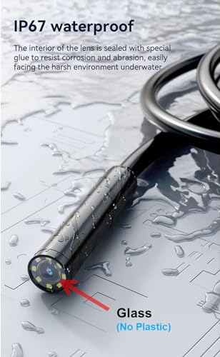 1920P HD 9.8FT Endoscope Camera with Light, Borescope with 8 - Product Imagery