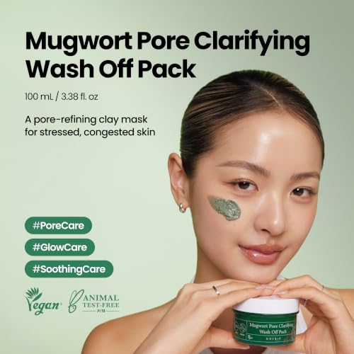 AXIS-Y Mugwort Pore Clarifying Wash Off Pack - Face Exfoliator - Product Imagery