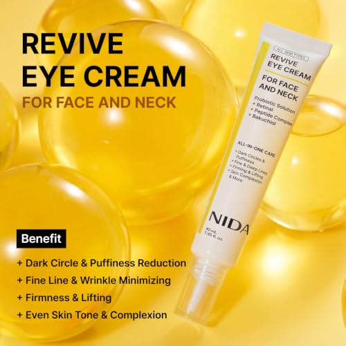 NIDA Revive Eye Cream For Face And Neck | Probiotics Lystate - Product Imagery