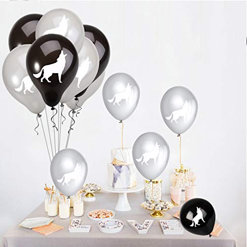 24PCS Wolf Latex Balloons for Wild Wolf Animal Theme Party - Product Imagery