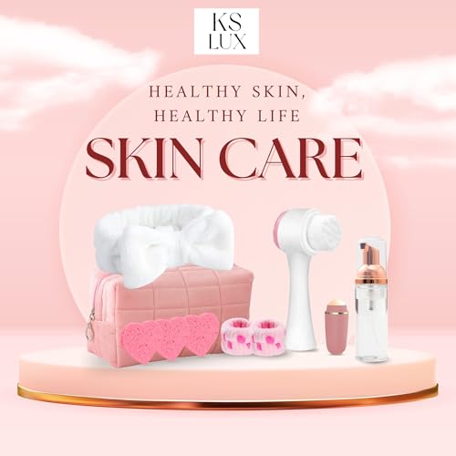 Skincare tools set, pink skin care tools for teens, facial - Product Imagery