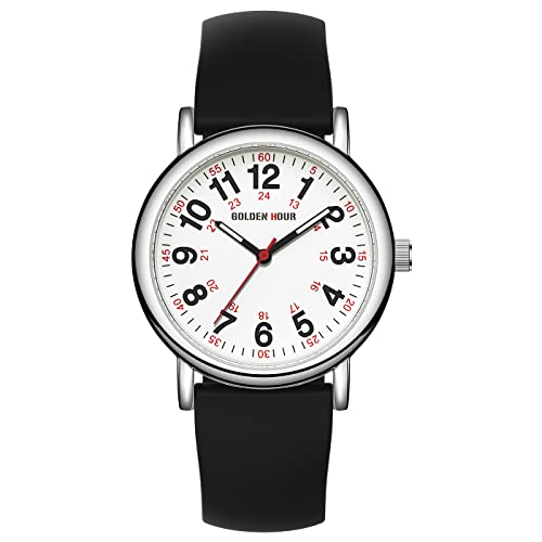 GOLDEN HOUR Waterproof Nurse Watch for Medical Professionals, - Product Imagery