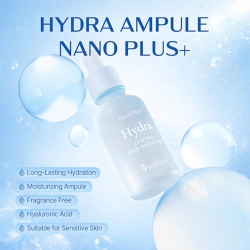 9wishes Hyaluronic Acid Serum, Korean Hydrating Face Serum for - Product Imagery