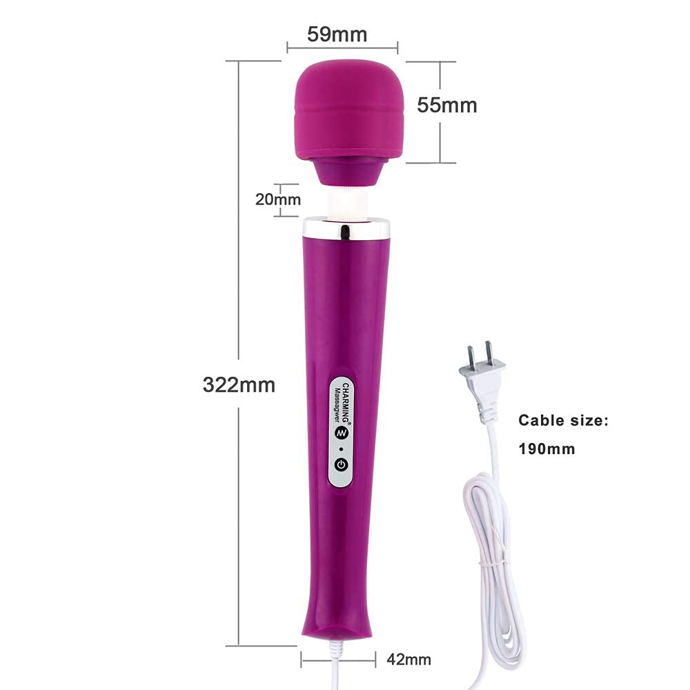 CHARMING 10 Speeds Wired Powerful Handheld Massager with - CHARMING Official Imagery - 3