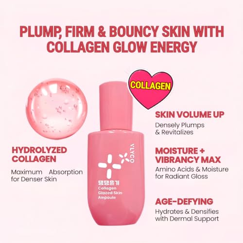 VLYCO Collagen Glazed Skin Ampoule Serum 1.01 fl.oz (30ml) Korea - Product Imagery