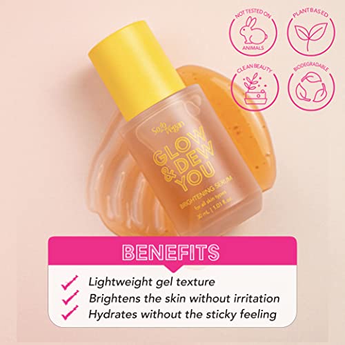 SoloVegan Glow & Dew You Brightening Serum, Korean Skincare, - Product Imagery