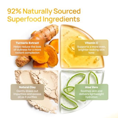 PLANTIFIQUE Korean Turmeric Clay Mask for Dark Spots - Calms, - Product Imagery