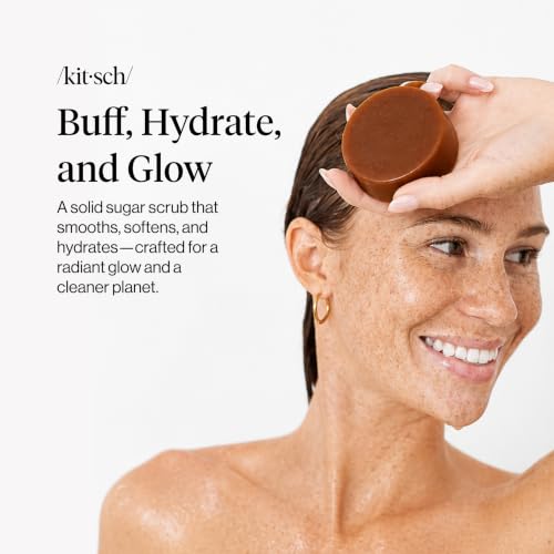 Kitsch Exfoliating Sugar Scrub Body Wash Bar Soap – Made in the - Product Imagery