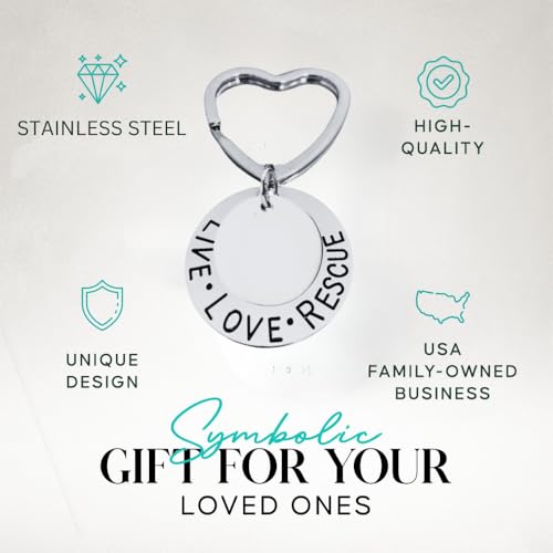 Infinity Collection Personalized Dog Rescue Keychain – - Product Imagery