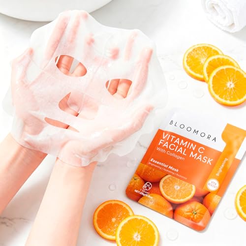 10 Pack Mixed Face Mask Set with Collagen, Hydrating Sheet Mask - Product Imagery