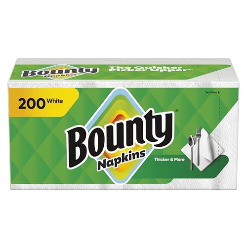 Bounty Paper Napkins, White, 200 Count, Packaging may vary - Product Imagery