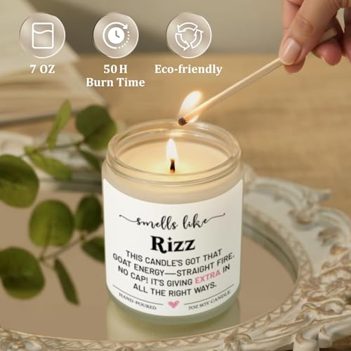 Teen Girls Teen Boys Gifts, Lavender Rizz Candle for Gen Z - Product Imagery