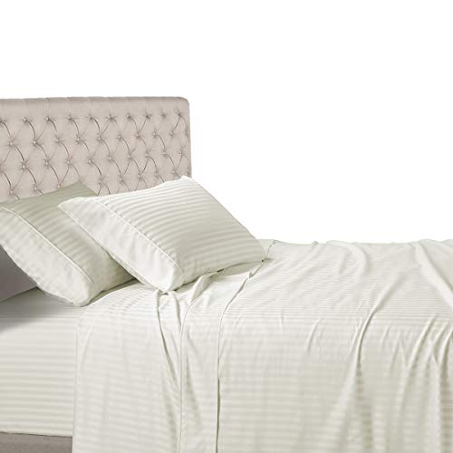 Royal Hotel King Sheets Set, 600 Thread Count Cotton Stripe - Product Imagery