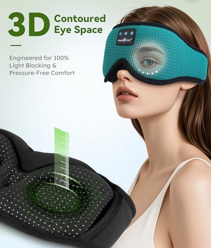 MUSICOZY 3D Sleep Headphones Bluetooth 5.4 Breathable Sleep Eye - Product Imagery