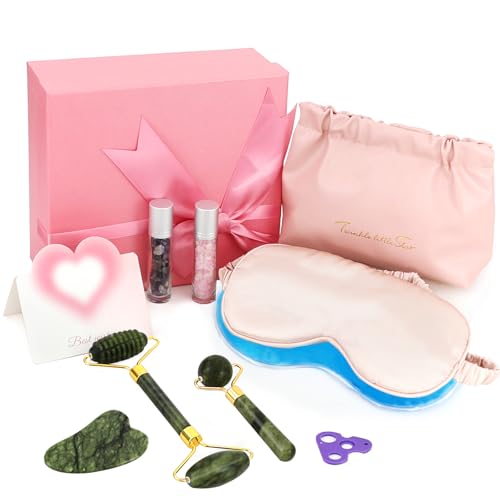 Skincare Gifts for Teen Girls Jade Roller Gua Sha Facial Spa - MUOUAKATE Official Imagery - 1