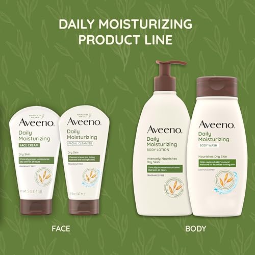 Aveeno Daily Moisturizing Facial Cleanser, Fragrance Free, 12 - Product Imagery