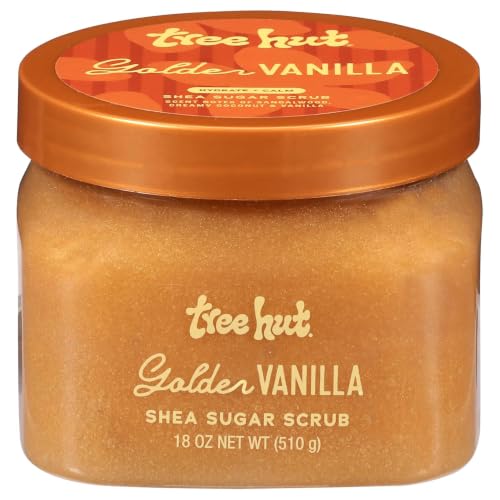 Tree Hut Body Scrub, Golden Vanilla, 18 Oz - Product Imagery