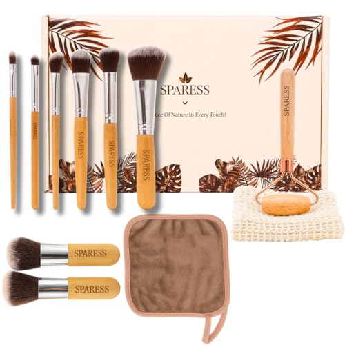Eco Friendly Unique Natural Gift Beauty Set Bamboo Makeup - SPARESS Official Imagery - 1