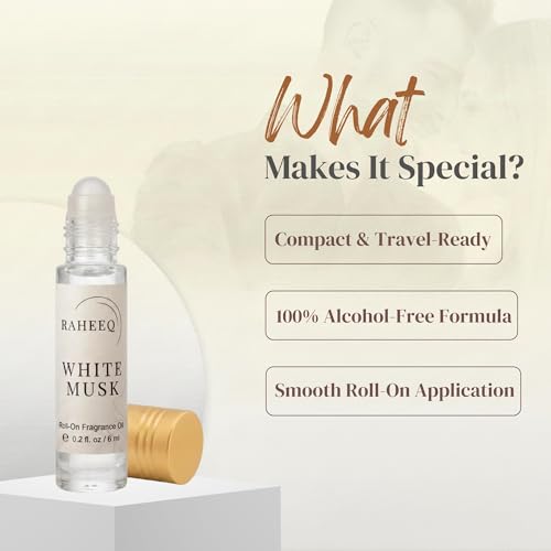 White Musk Perfume Oil Roll-On – Long Lasting Pure White Musk - Product Imagery