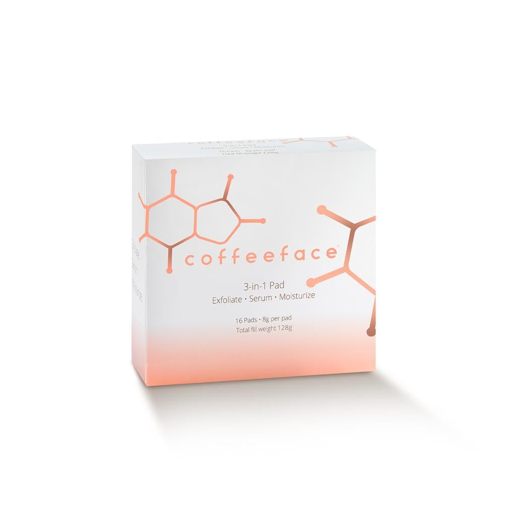 Coffeeface Anti-Aging Moisture Pads with Exfoliation and - Product Imagery