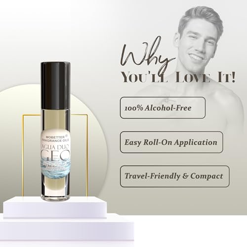 MOBETTER FRAGRANCE OILS Agua Duo Geo Men Fragrance Body Oil - Product Imagery