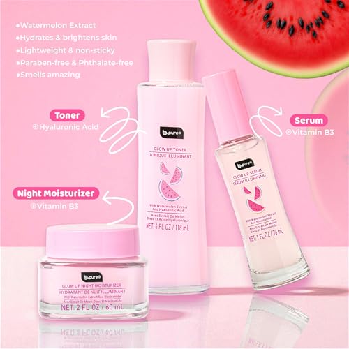 Glow Up Watermelon Renewing Skin Care Gift Set, 4-Pack - Product Imagery