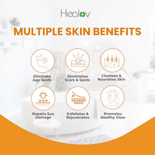 Healov Turmeric Body Wash – Skin Brightening Soap for Dark - Product Imagery