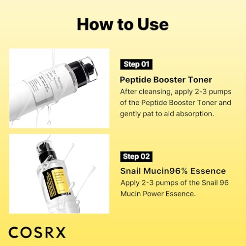 COSRX Snail Mucin 96% Peptide Booster Set, Self Care Gift Set - Product Imagery