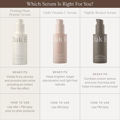 Oak Essentials Firming Plant Peptide Serum, Peptide Face Serum, - Product Imagery