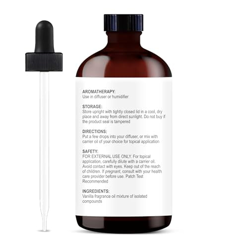 Majestic Pure Vanilla Essential Oil with Glass Dropper - 4 Fl Oz - Product Imagery