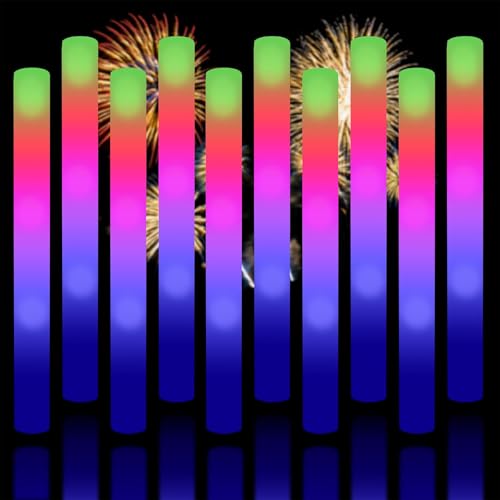 Glow Sticks Bulk, 20 Pack LED Light Up Foam Sticks 3 Modes Color - Product Imagery