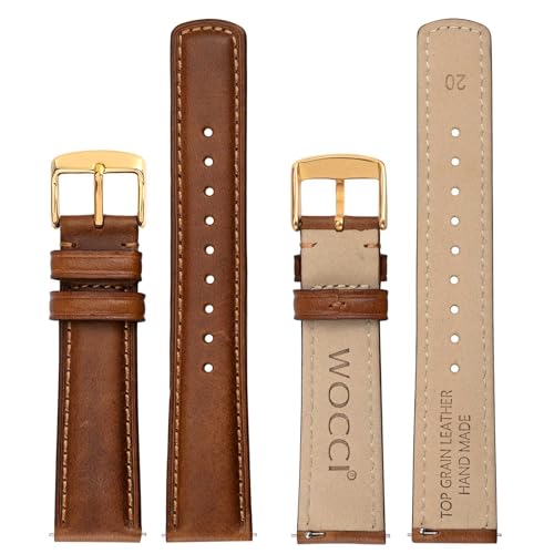 WOCCI Quick Release Watch Band, Distressed Genuine Leather, - Product Imagery