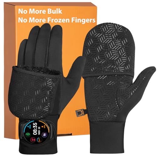 RIGWARL Winter Running Gloves Men Women Cold Weather, - Product Imagery