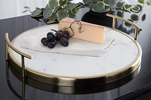 Kate and Laurel Marbury Modern Round Tray, 14 inch Diameter, - Product Imagery