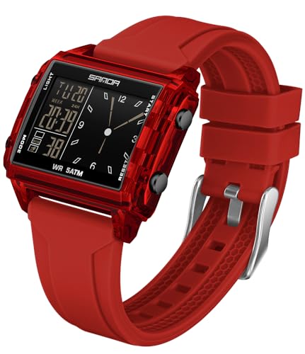 FANMIS Digital Sports Watch for Men Women Transparent 50M LED - Product Imagery