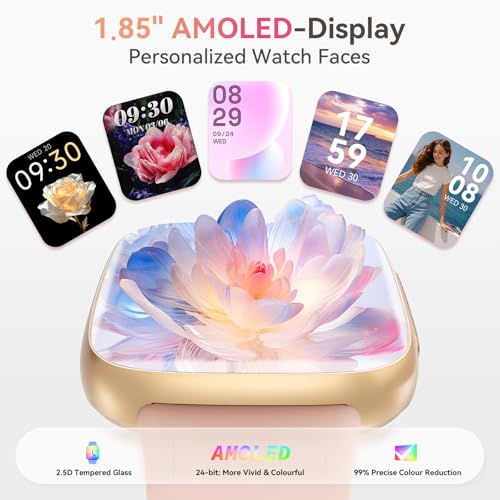 Smart Watch for Women, Answer/Make Call, 1.85" AMOLED Always-On - Product Imagery