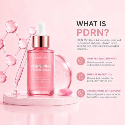 PDRN Pink Peptide Serum with Salmon DNA – Pink Glow Serum with - Product Imagery