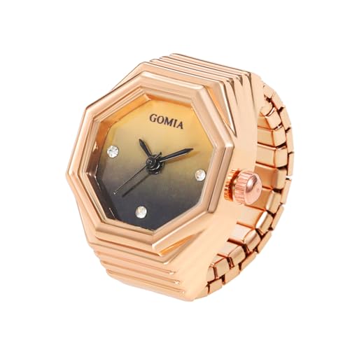 4Pcs Creative Ring Finger Watches Octagon Gradient Dial - Product Imagery
