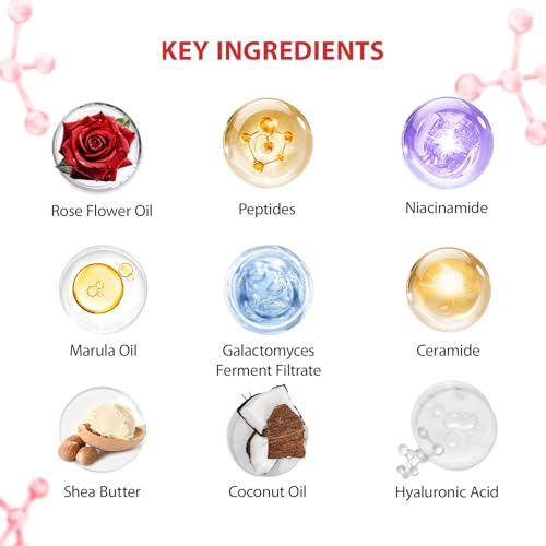 Gifts for Women, 32 Pcs Rose Hydrating Face Skin Care Gifts Set, - Product Imagery