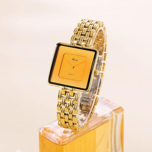 Classic Simple Large Square Quartz Watch Dainty Elegant Bracelet - Product Imagery