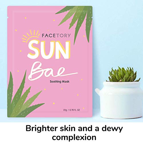 FACETORY Sun Bae, Soothing Korean Face Mask with Aloe & Shea, 5 - Product Imagery