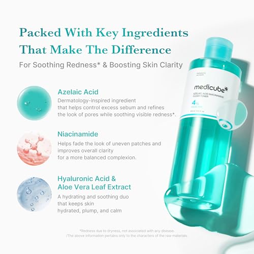 medicube Azelaic Acid Niacinamide Clarifying Toner - Product Imagery