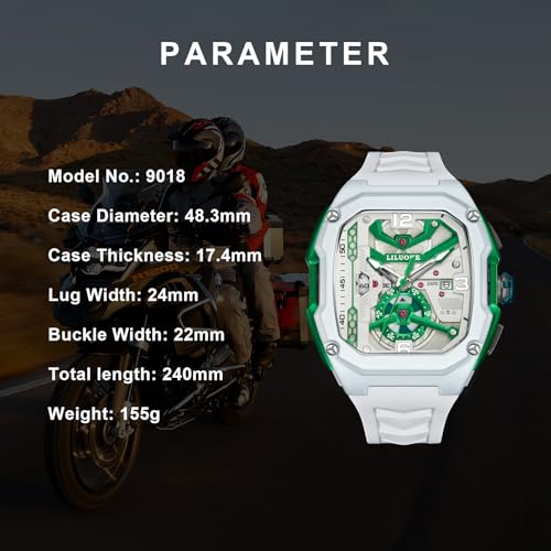 Mens Watches, Wrist Watches Luminous Design, Big Face Fashion - Product Imagery