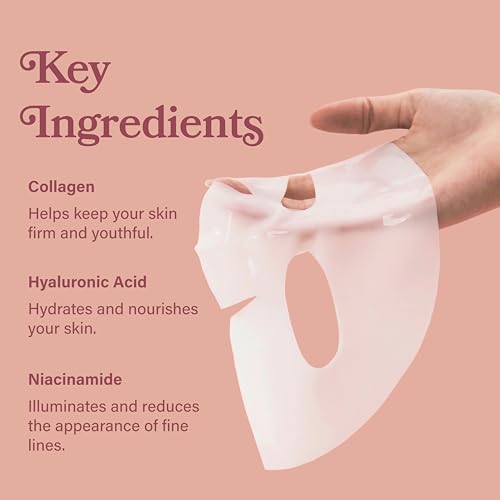 NEW 2026 Korean Collagen Face Mask Skincare (4 Pack) - Hydrogel - Product Imagery