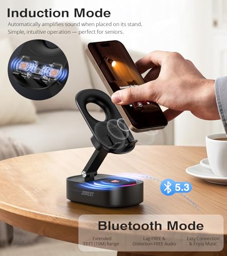 Jorest Wireless Induction Speaker, Phone Speaker Amplifier with - Product Imagery