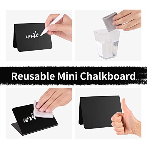 12 Pack 4"x3"Mini Chalkboard Signs for Chalk Sign for Food - - Product Imagery
