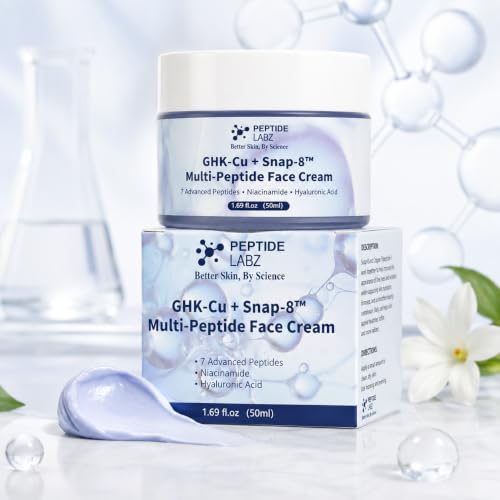 PeptideLabz Copper Tripeptide-1 + SNAP-8 Face Cream, Niacinamide - Product Imagery